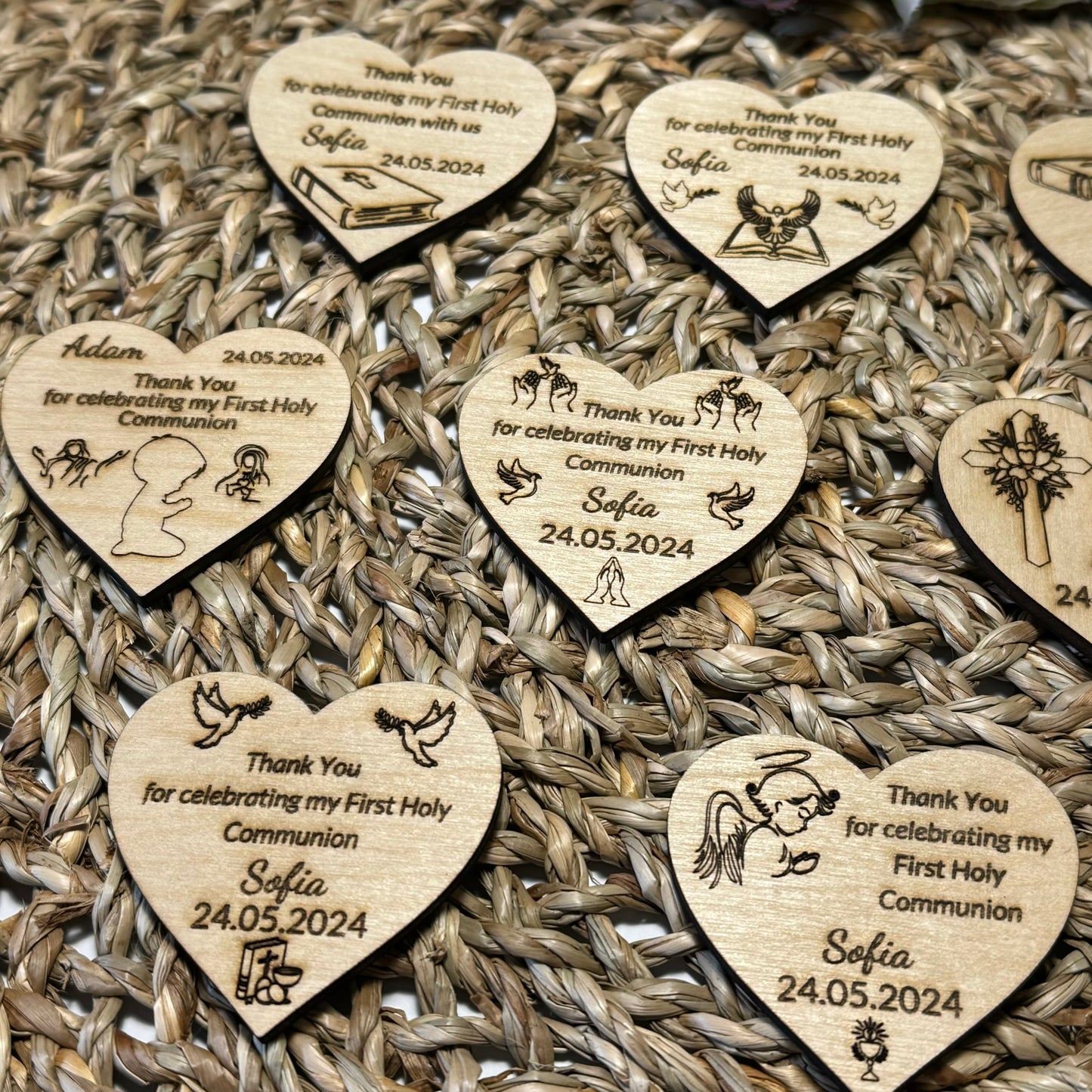 Personalised First Holy Communion Magnets, Christening Day