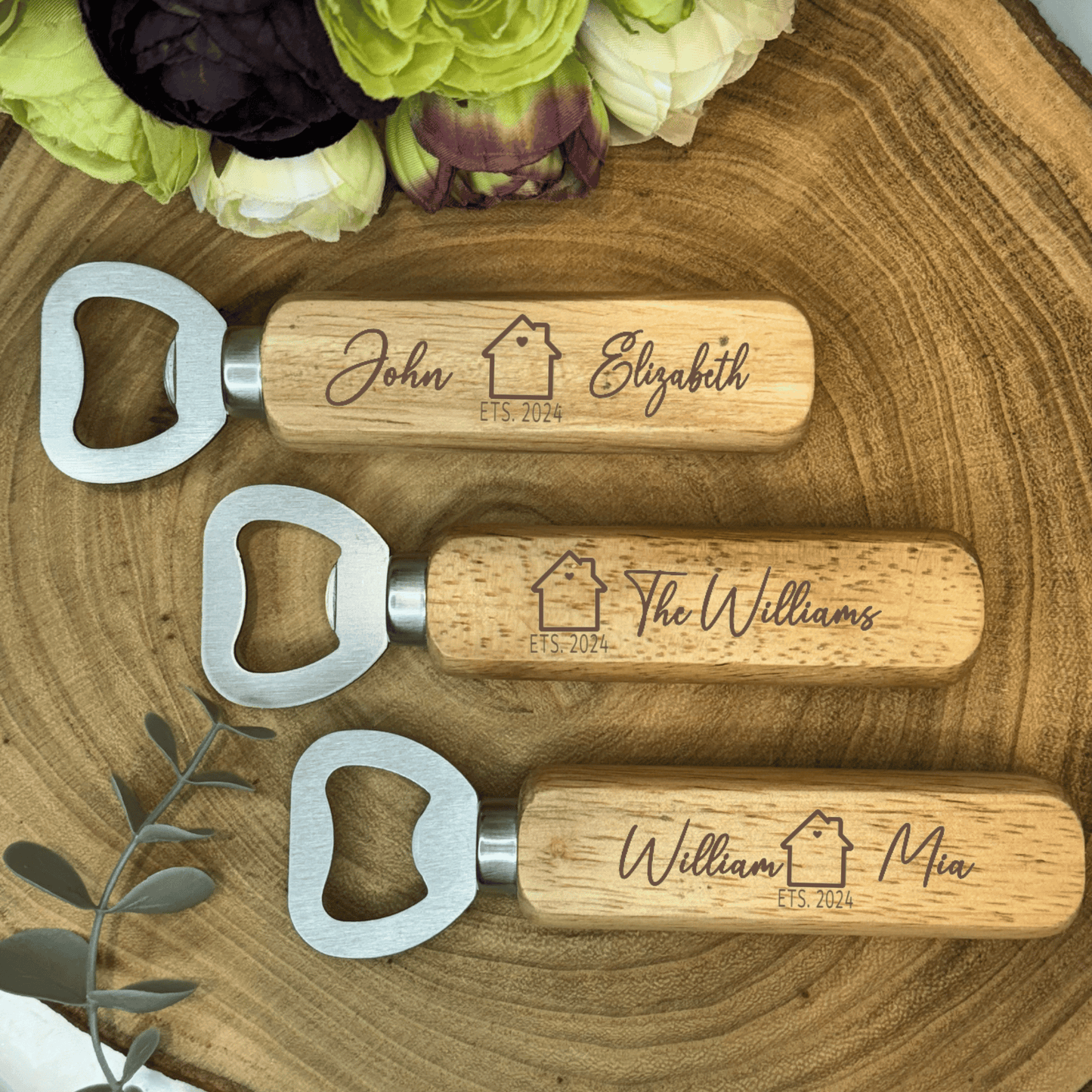 Personalised Engraved Wooden Bottle Opener