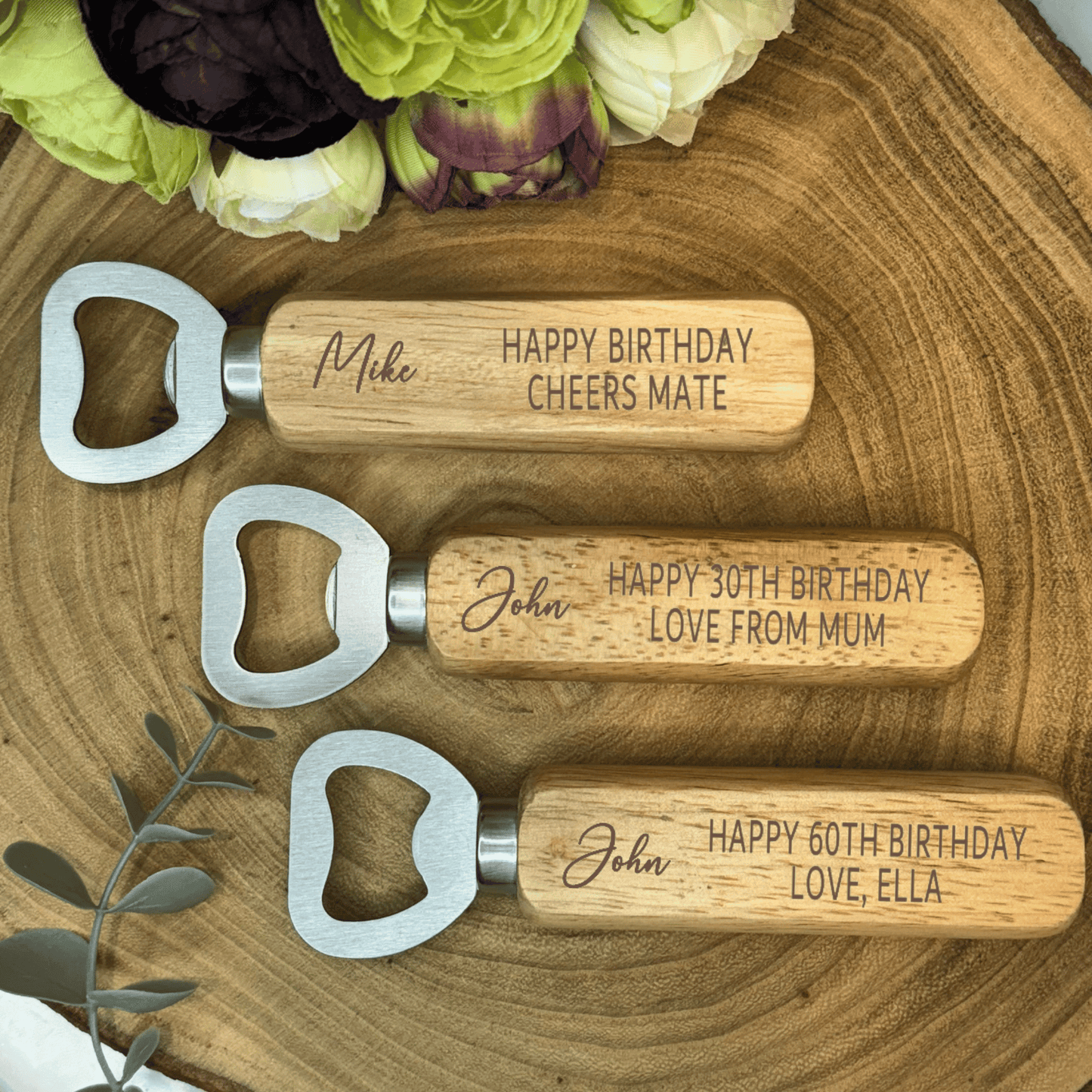 Personalised Engraved Wooden Bottle Opener