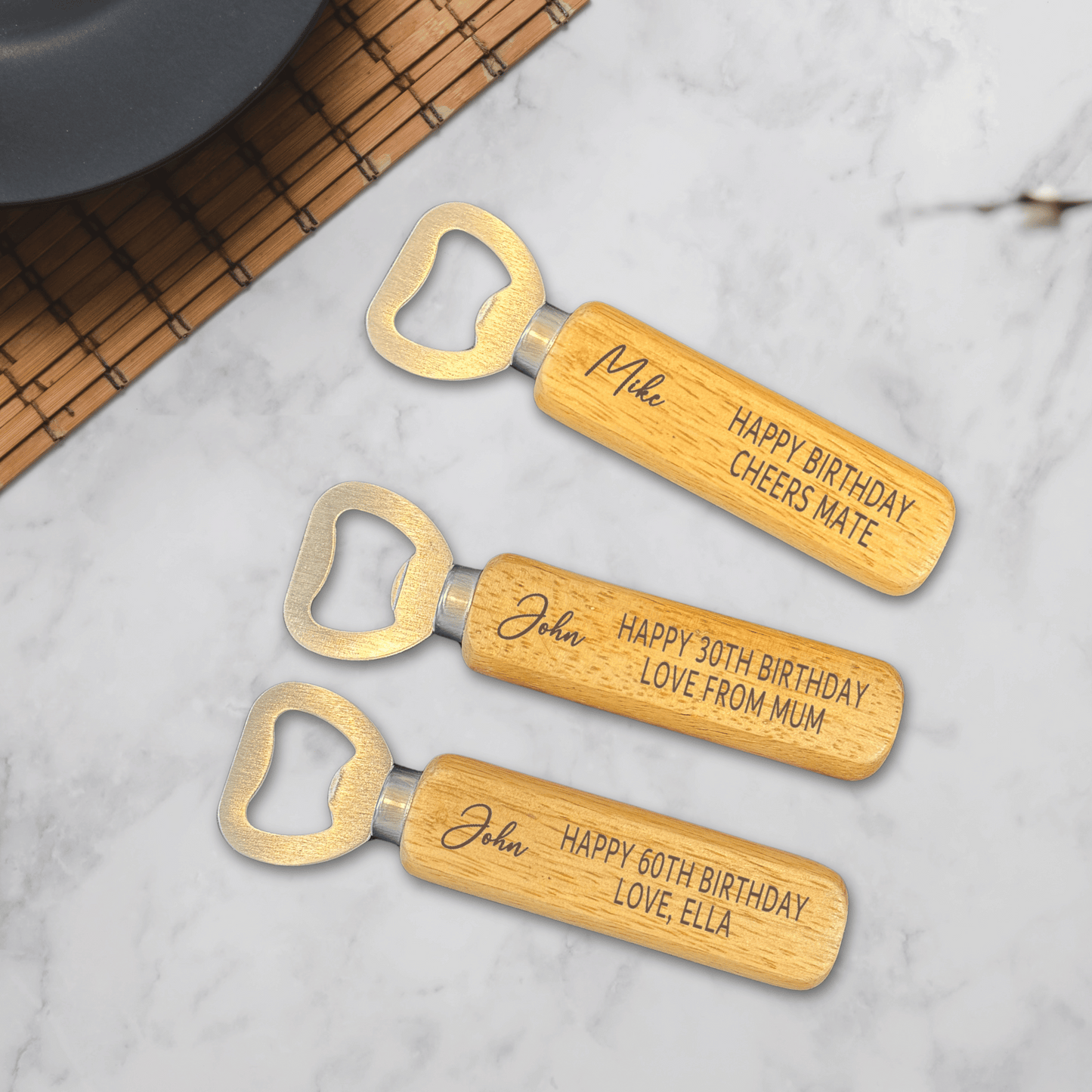 Personalised Engraved Wooden Bottle Opener