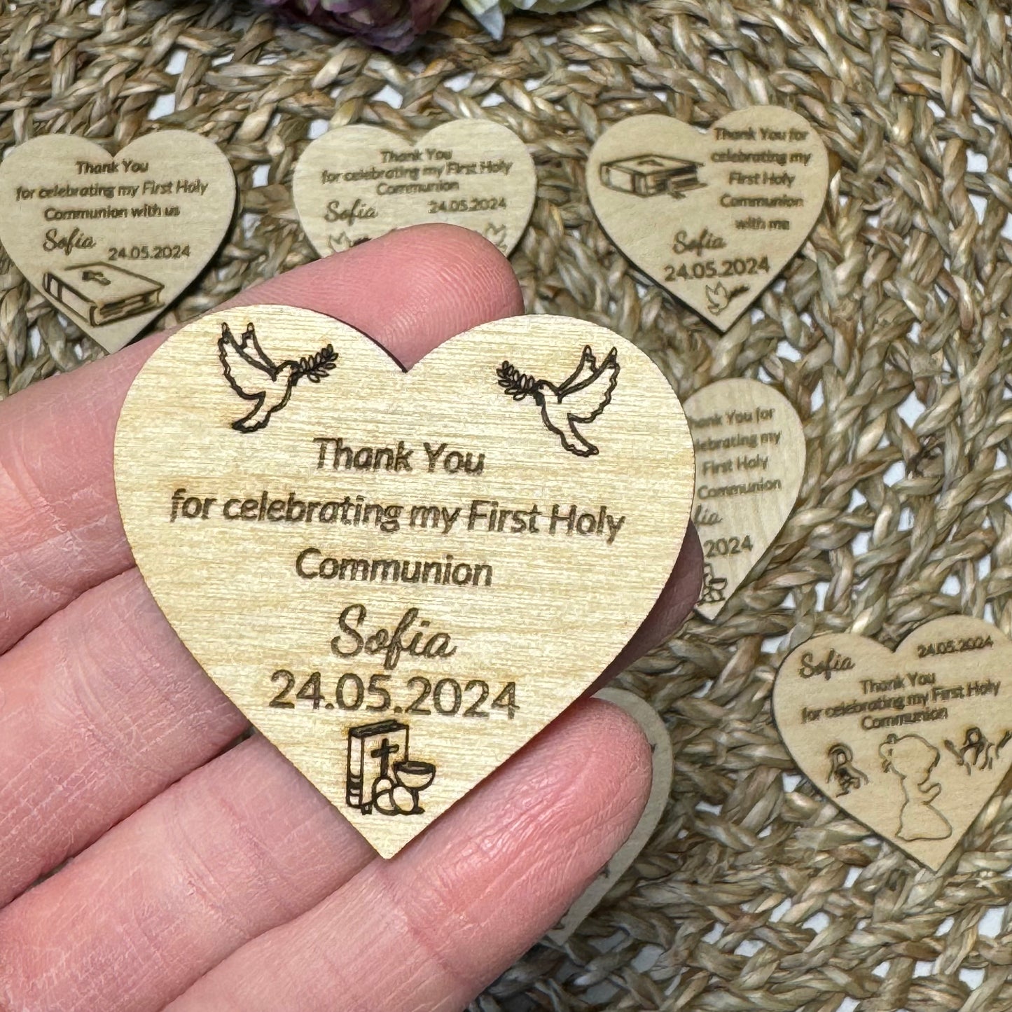 Personalised First Holy Communion Magnets, Christening Day