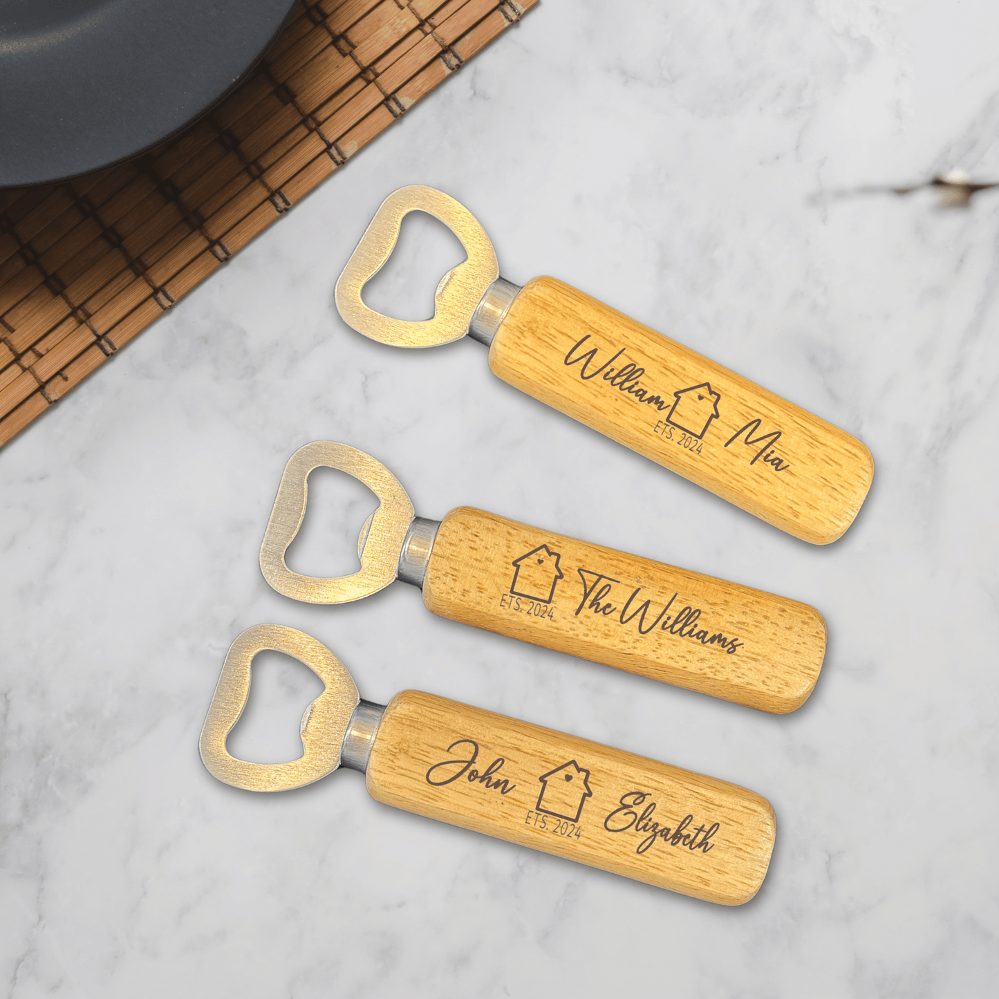 Personalised Engraved Wooden Bottle Opener