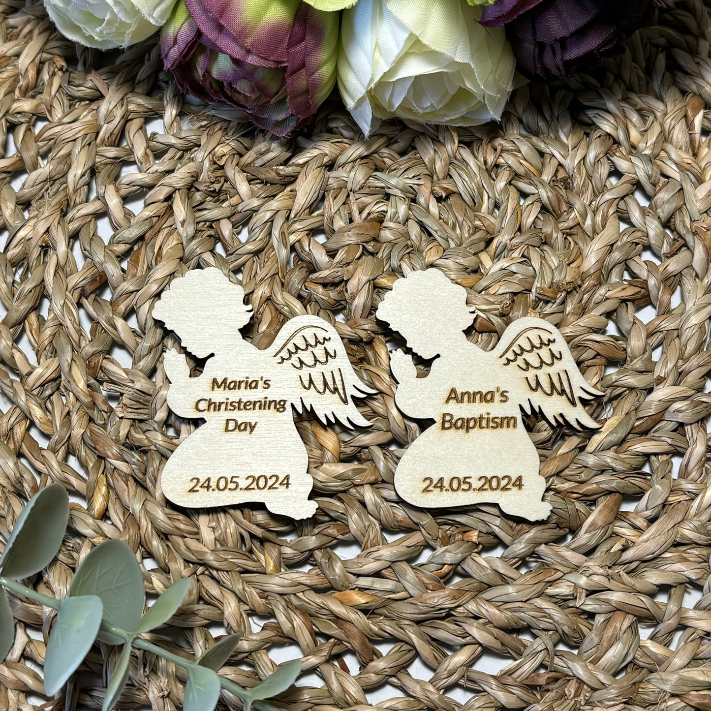 Personalised Christening Day Magnets, Baptism, Holy Communion