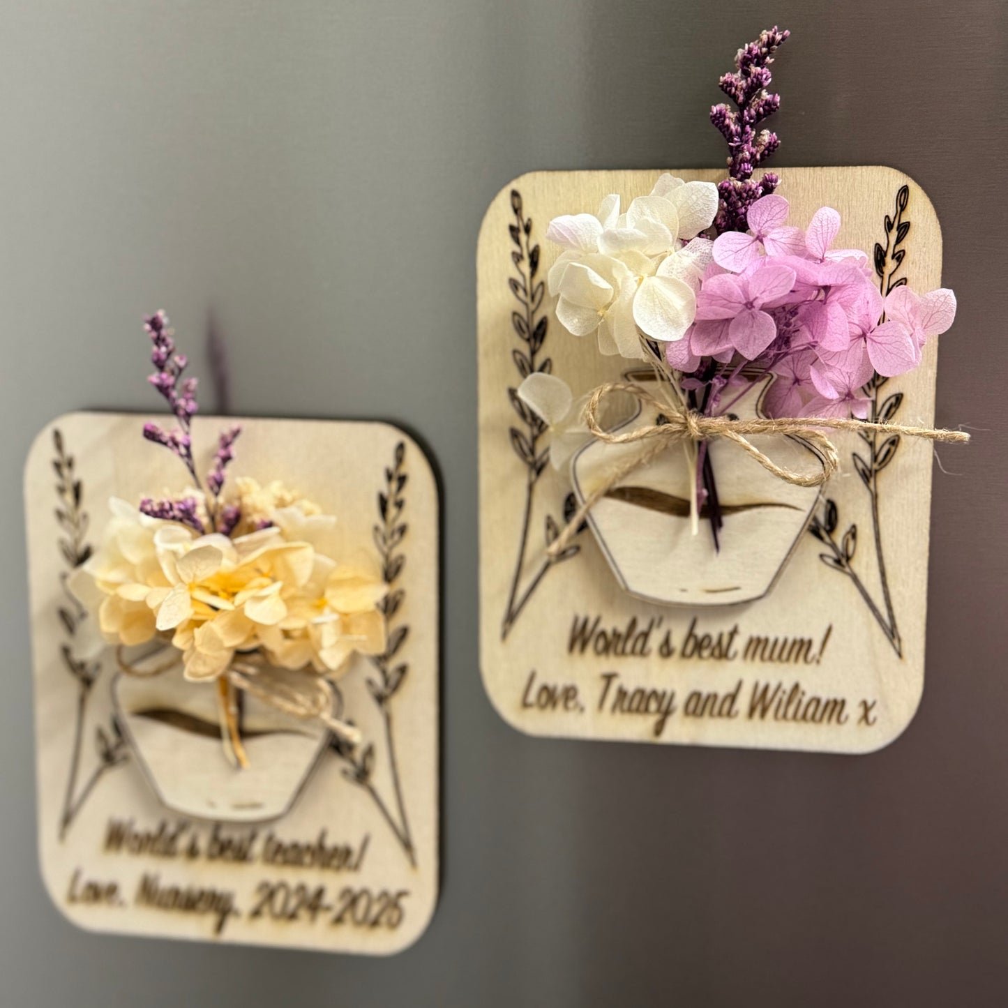Personalised Valentine's Day Flower Fridge Magnet