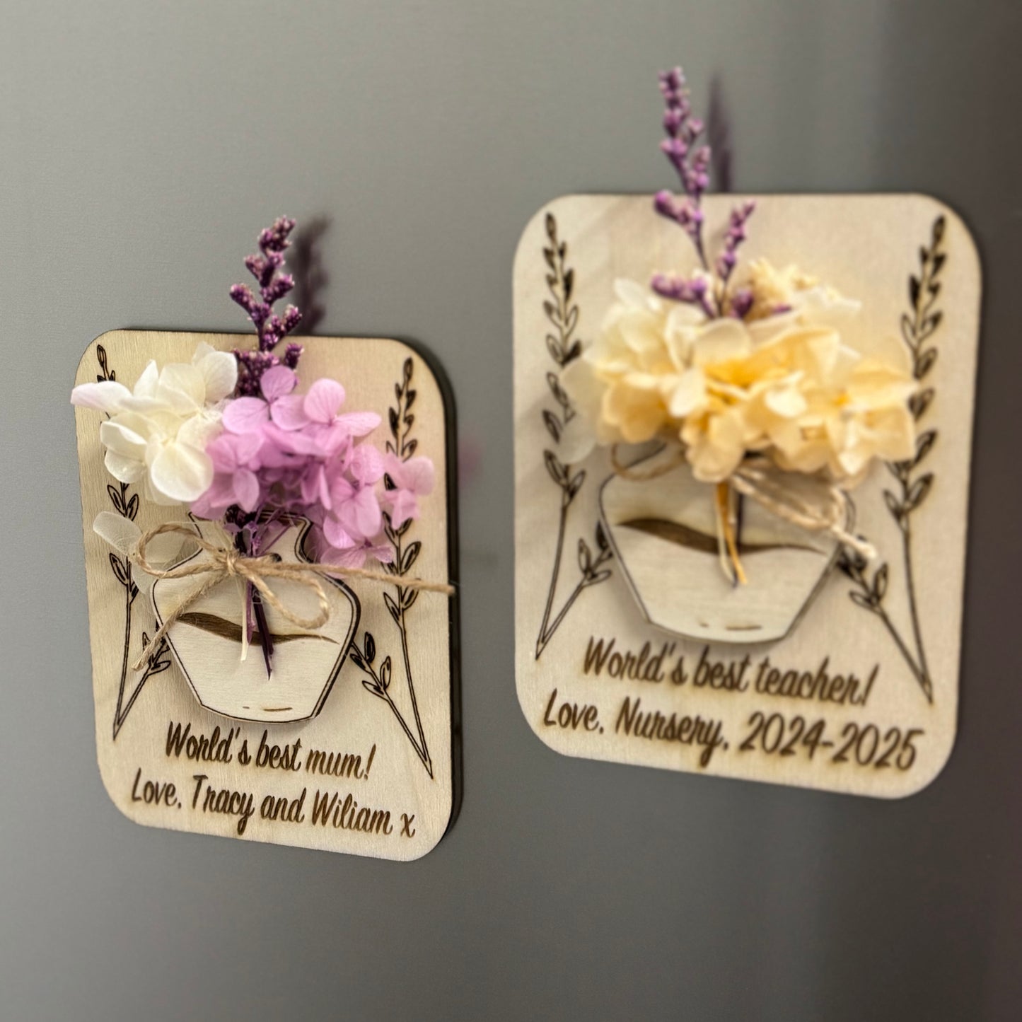 Personalised Valentine's Day Flower Fridge Magnet