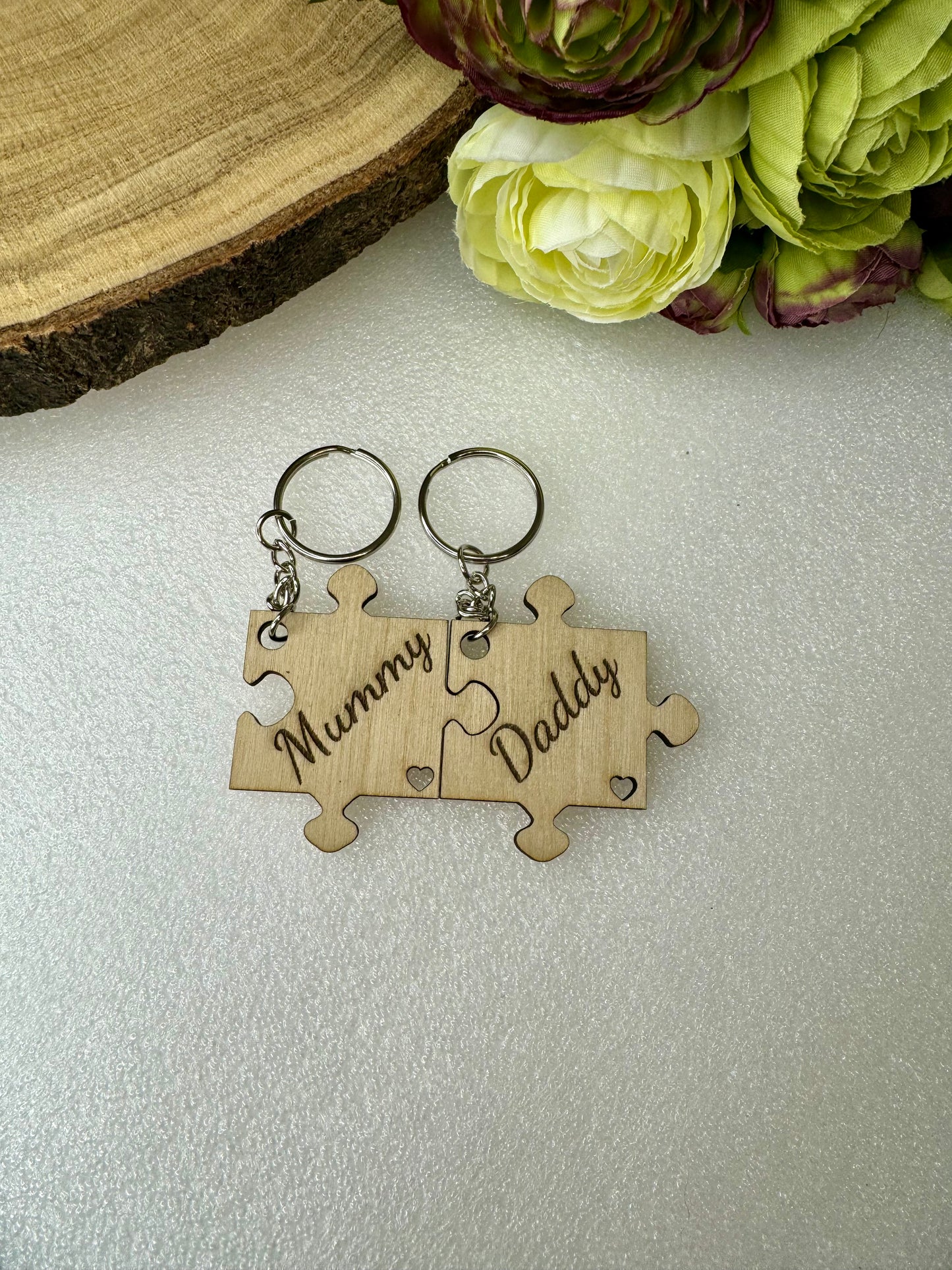 Personalised Couples Keyring Puzzle