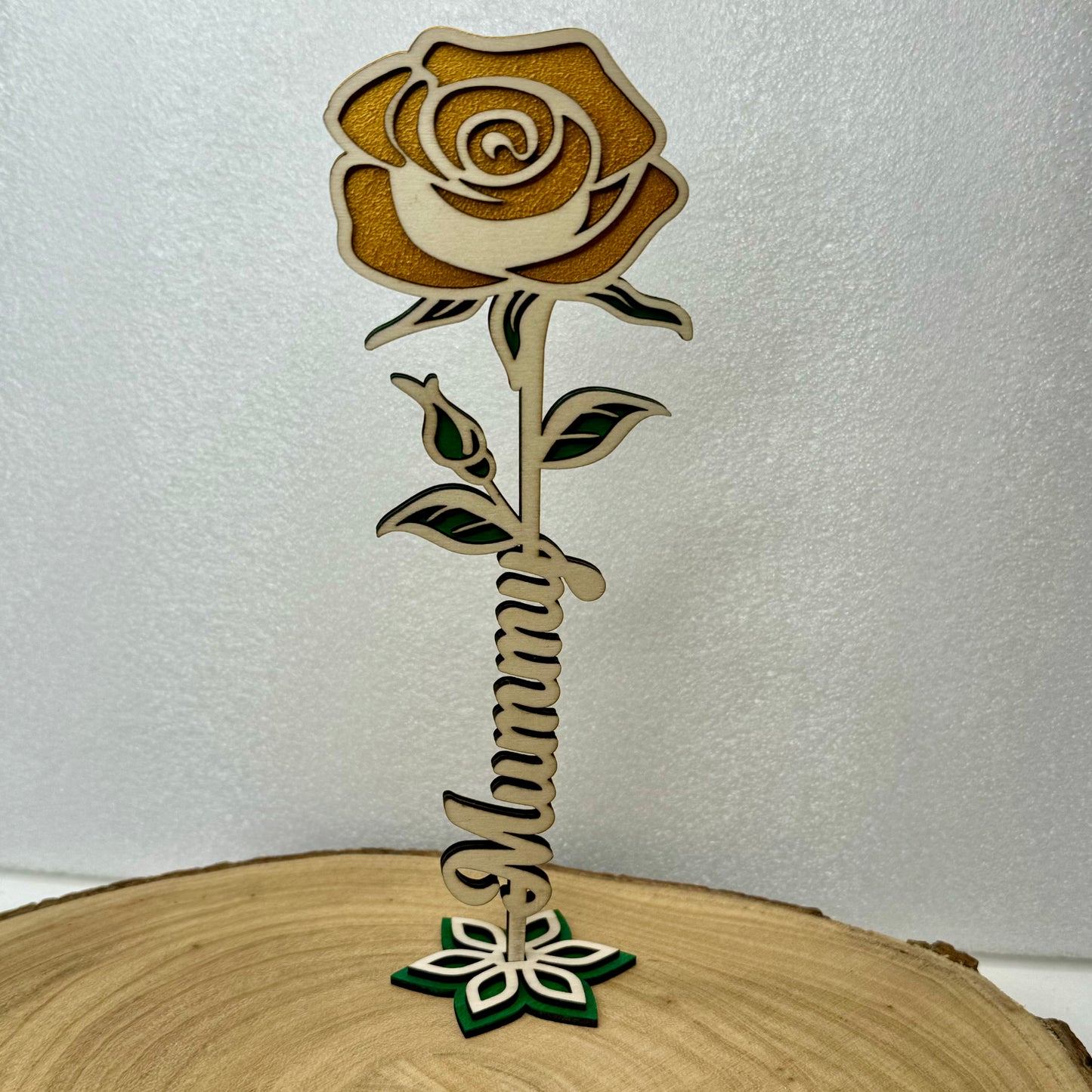 Personalised Wooden Rose