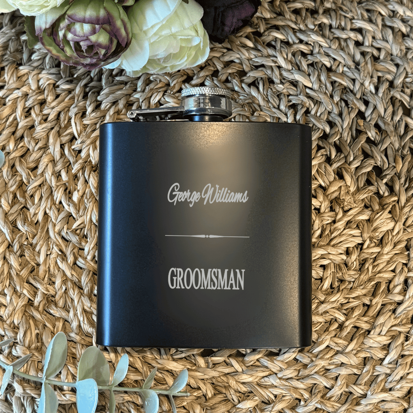 Personalised Engraved Hip Flask, Groomsman Gift, Best Man, Wedding Gift