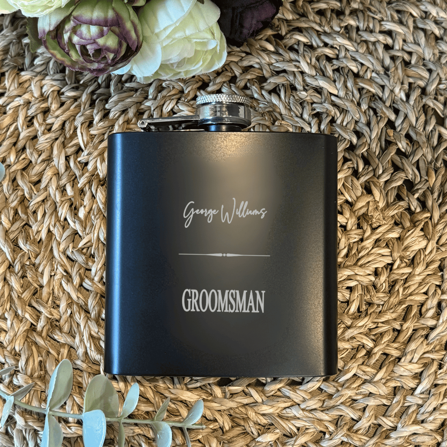 Personalised Engraved Hip Flask, Groomsman Gift, Best Man, Wedding Gift