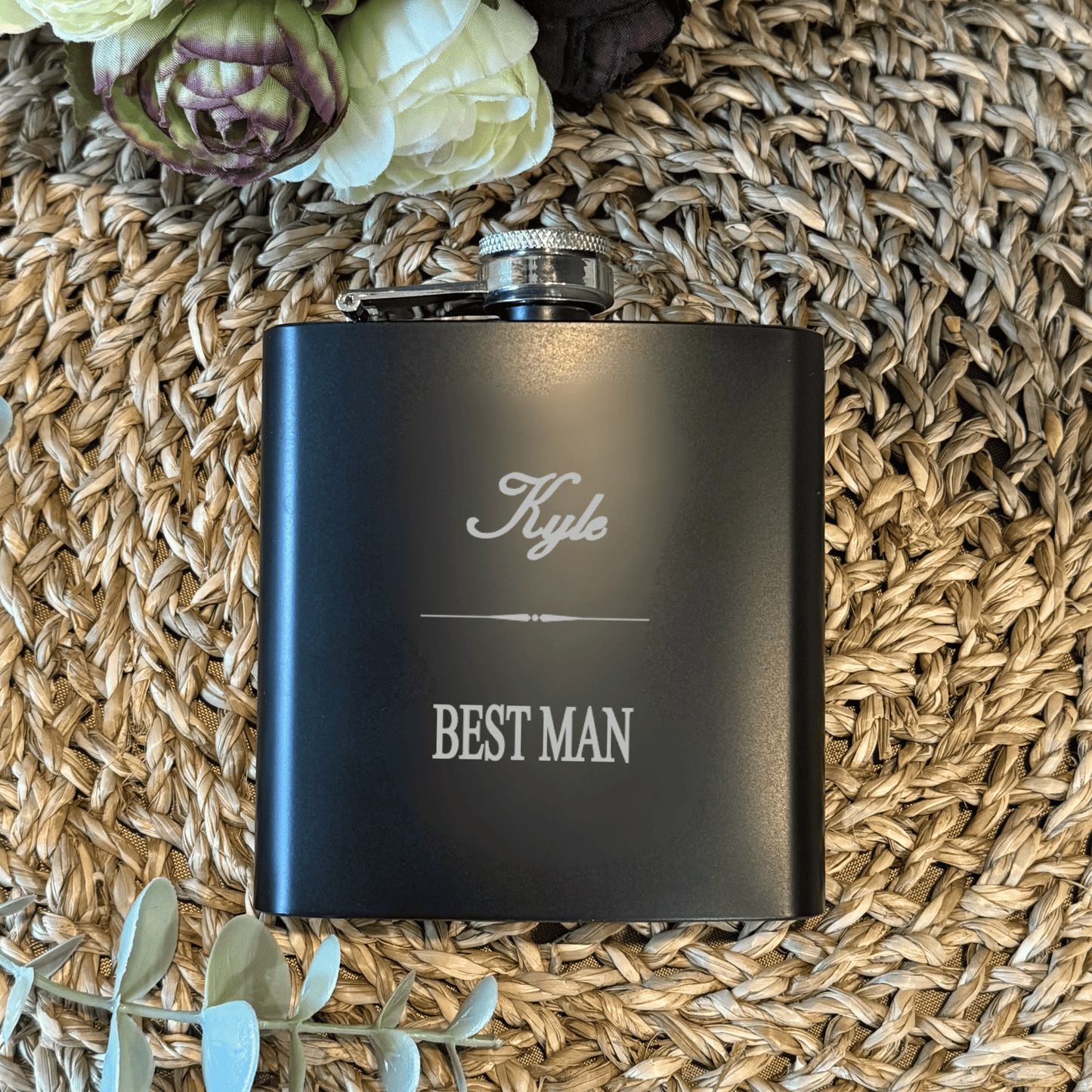 Personalised Engraved Hip Flask, Groomsman Gift, Best Man, Wedding Gift