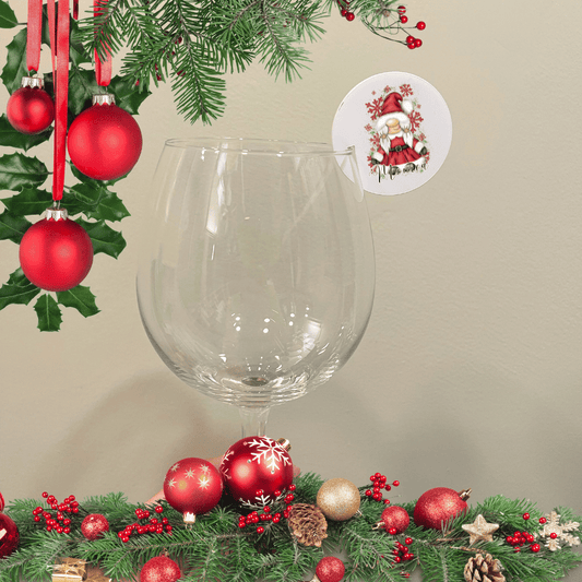 Personalised Christmas Drinks Charms, Wine Glass Charms