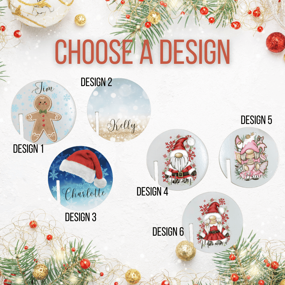 Personalised Christmas Drinks Charms, Wine Glass Charms