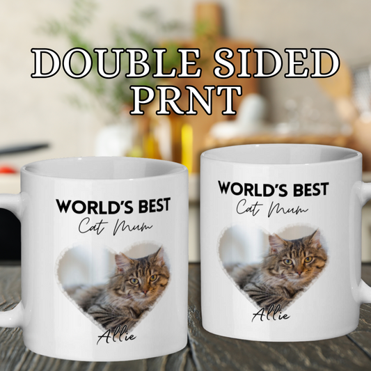World's Best Cat Mum / Dad Mug with Picture