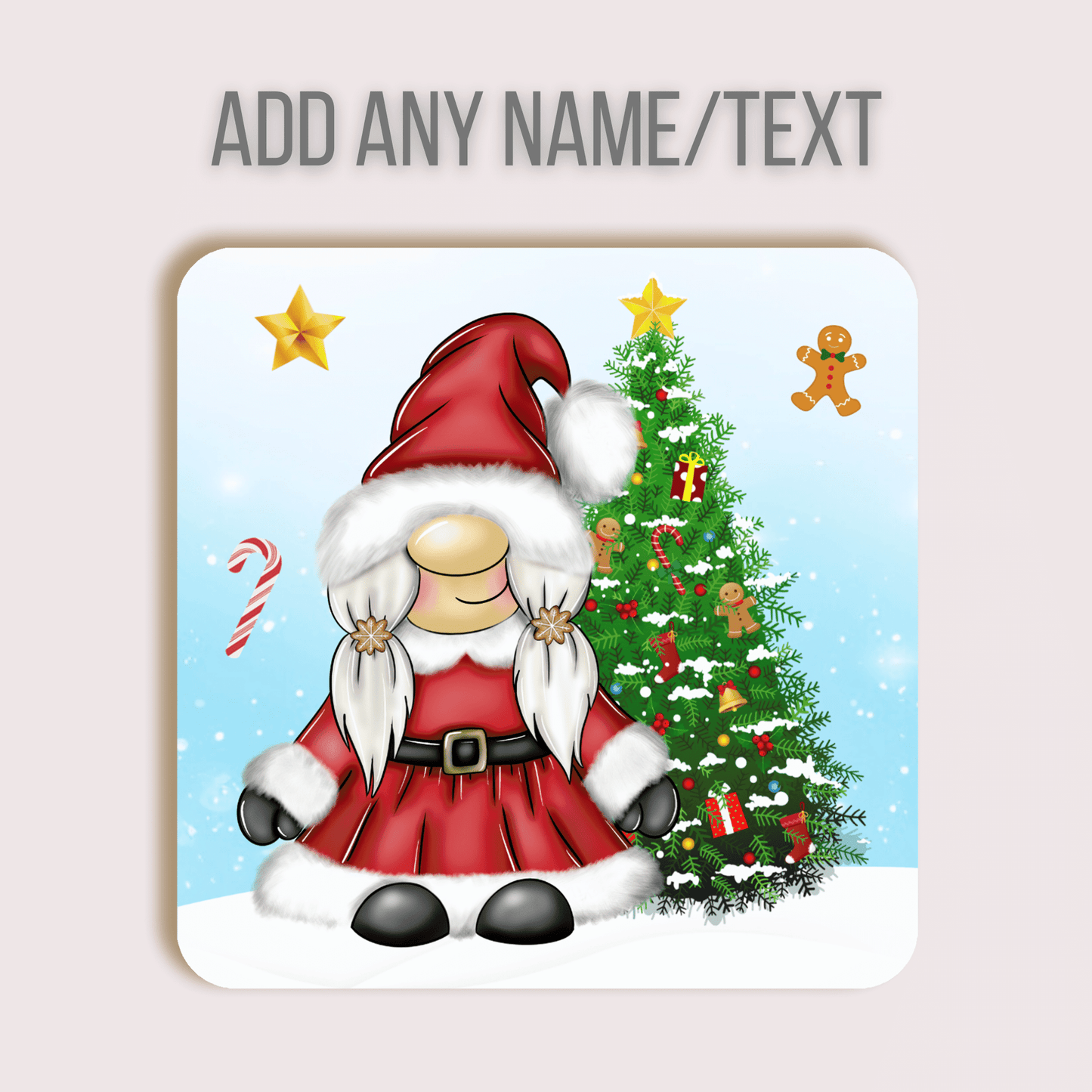 Christmas Coaster, Red Gnomes