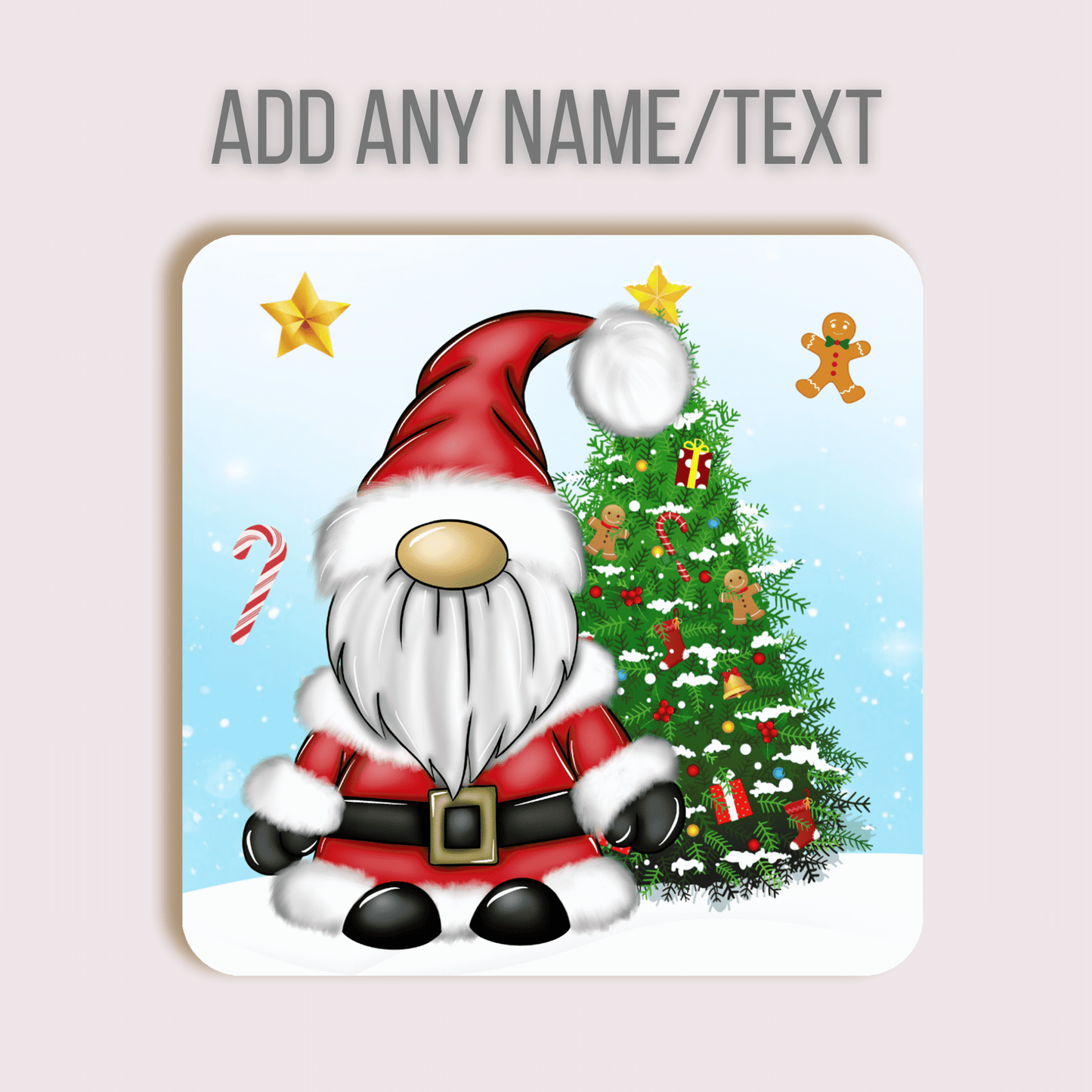 Christmas Coaster, Red Gnomes