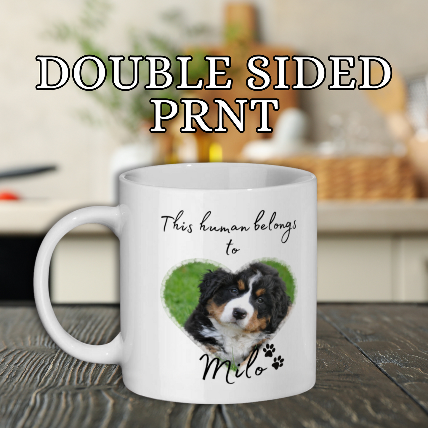 This Human Belongs to... Mug with Picture