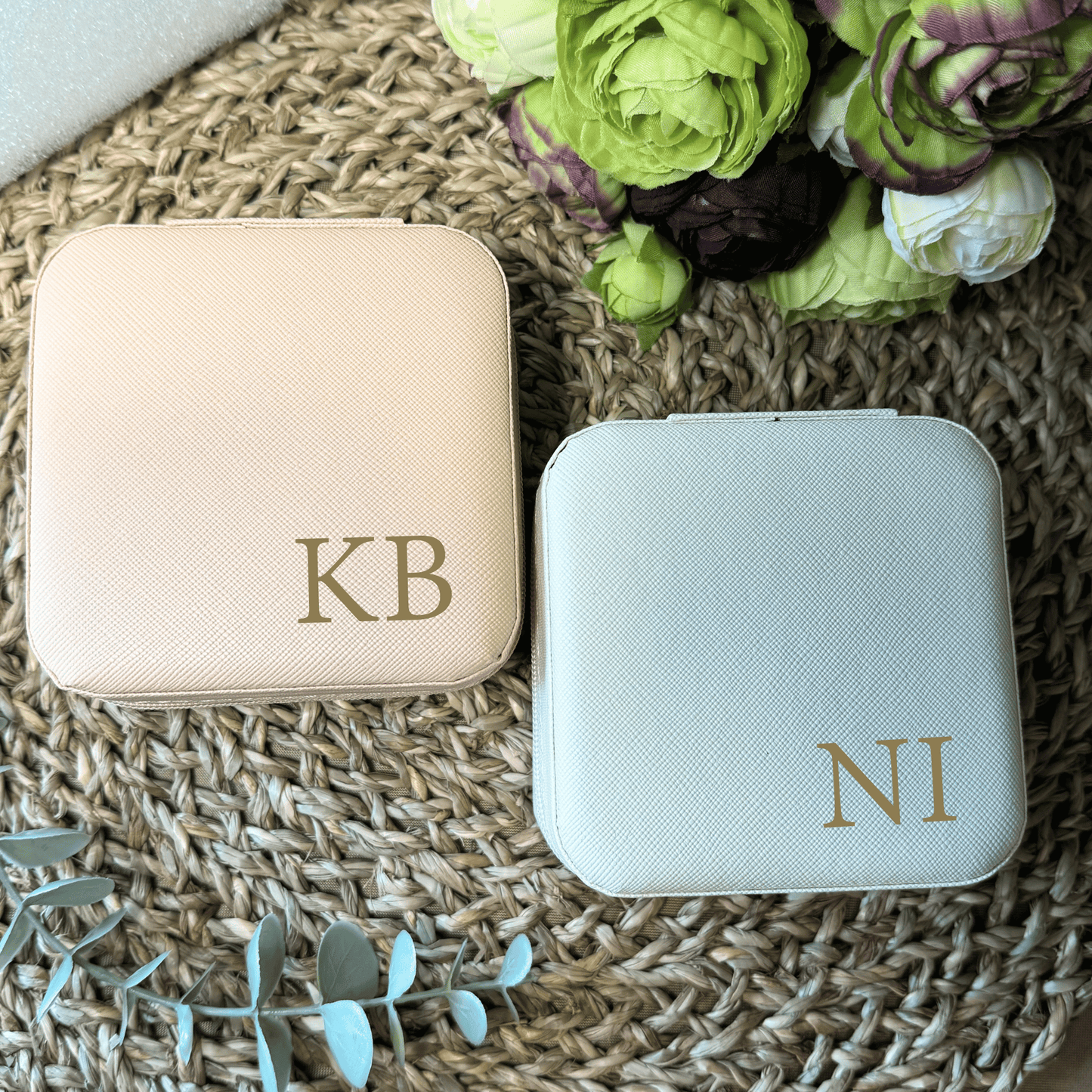 Personalised Travel Jewellery Box, Initials