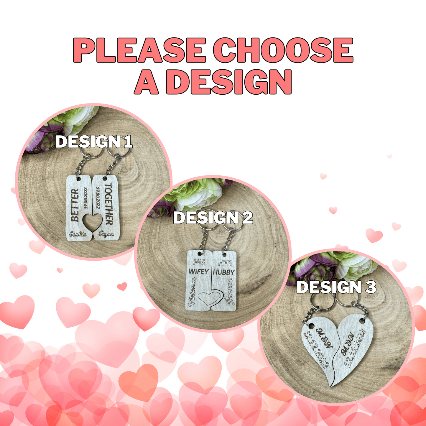 Personalised Wooden Keyrings