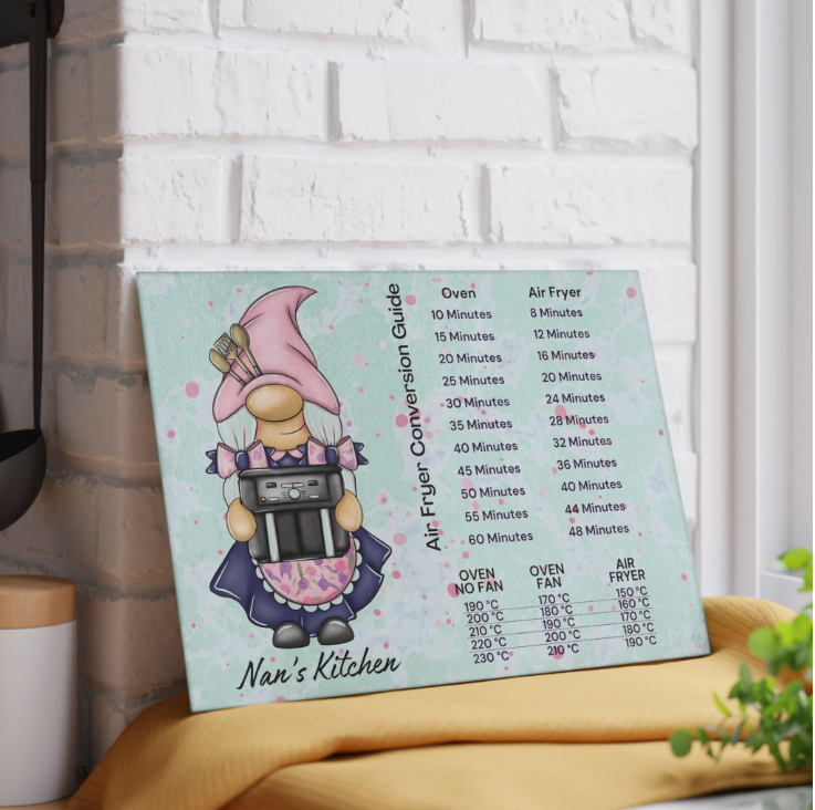 Personalised Chopping Board Air Fryer Conversion Guide