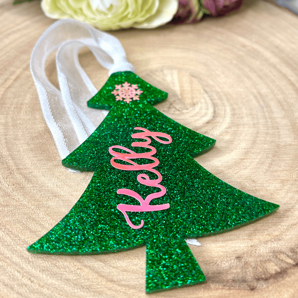 Personalised Christmas Place Settings, Custom Table Setting Names, Gift Bag Tags