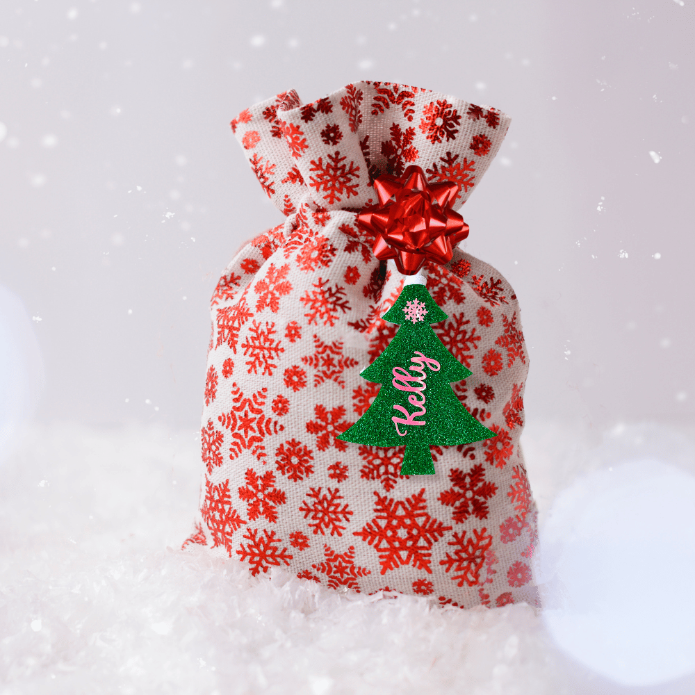 Personalised Christmas Place Settings, Custom Table Setting Names, Gift Bag Tags