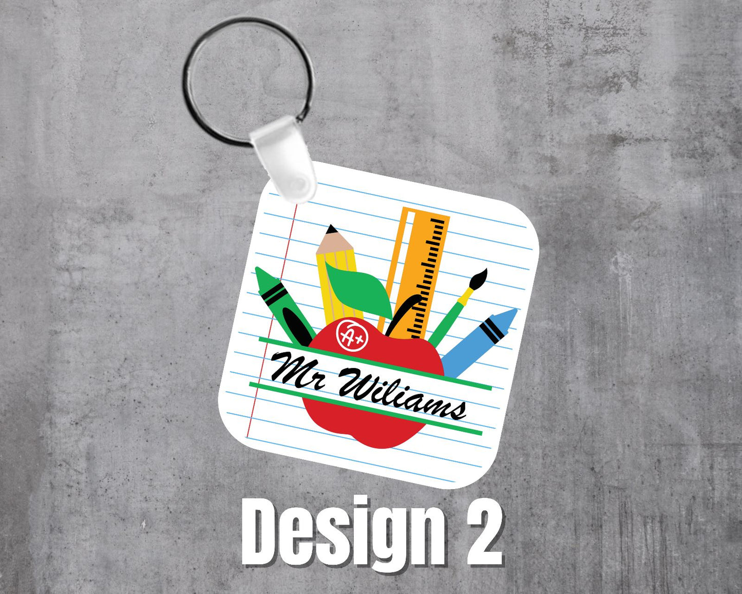 Personalised Teacher's Keyring