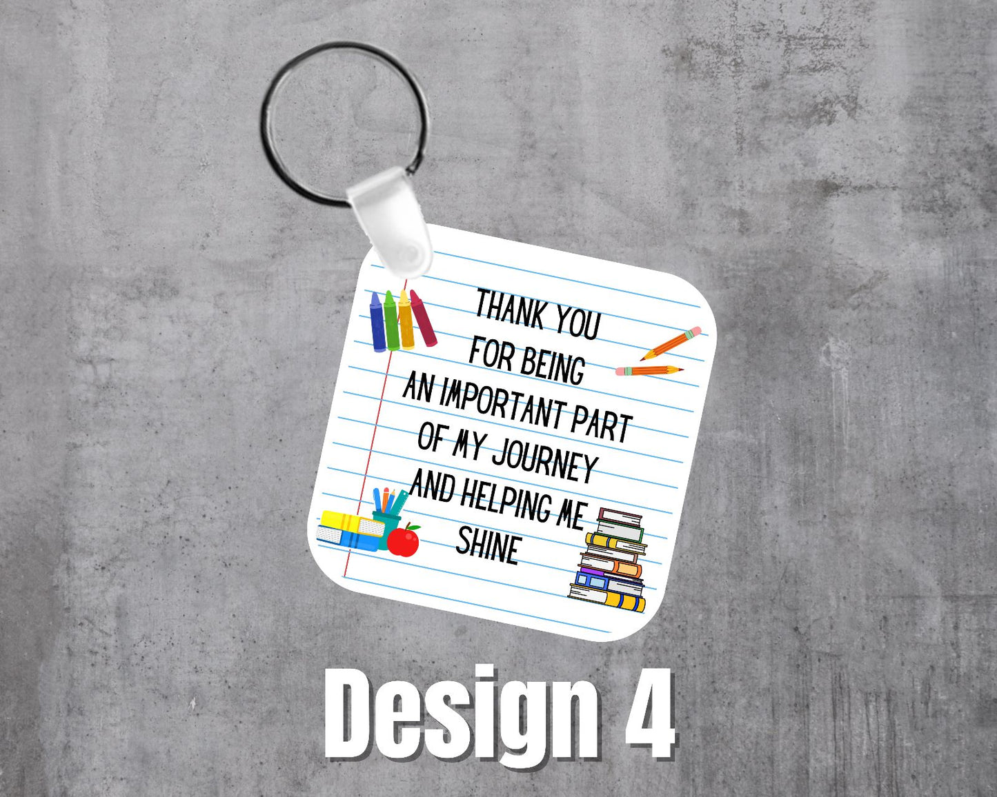 Personalised Teacher's Keyring
