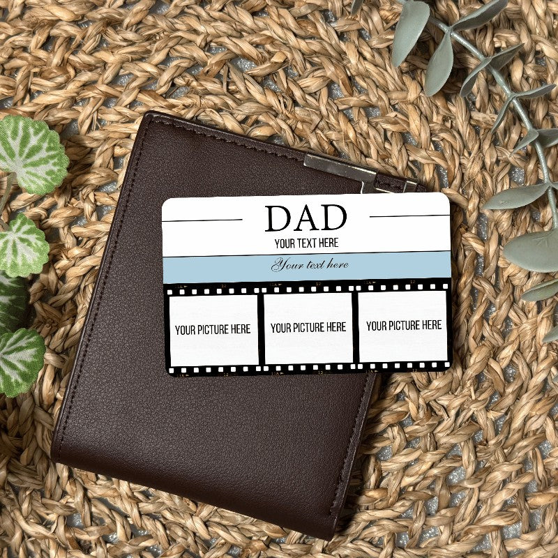 Personalised Photo Wallet Insert Card, Custom Picture Gift For Him, Father's Day Gift