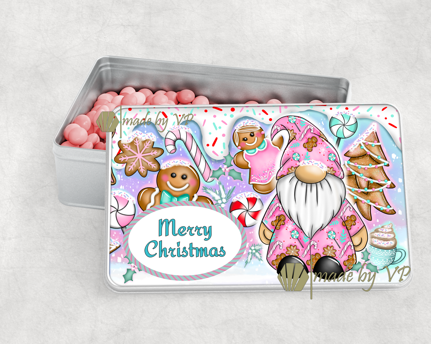 Personalised Christmas Treats Tin Gonkette, Gonk