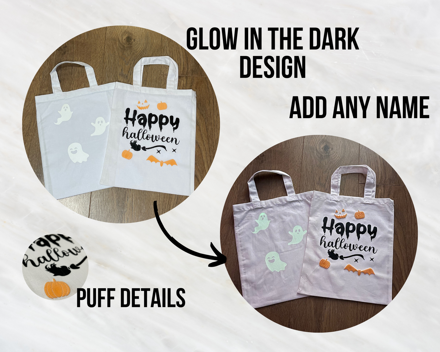 Personalised Halloween Tote Trick or Treat Bag