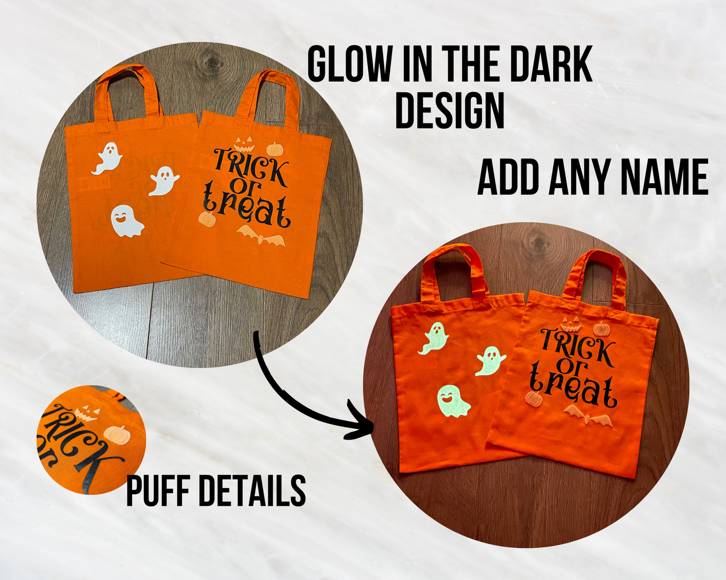 Personalised Halloween Tote Trick or Treat Bag