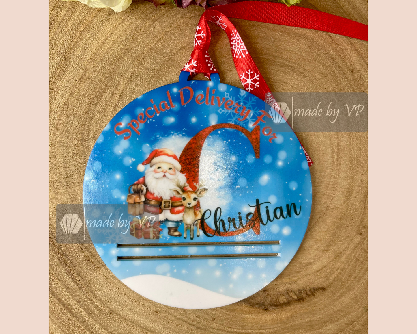 Personalised Christmas Money Bauble