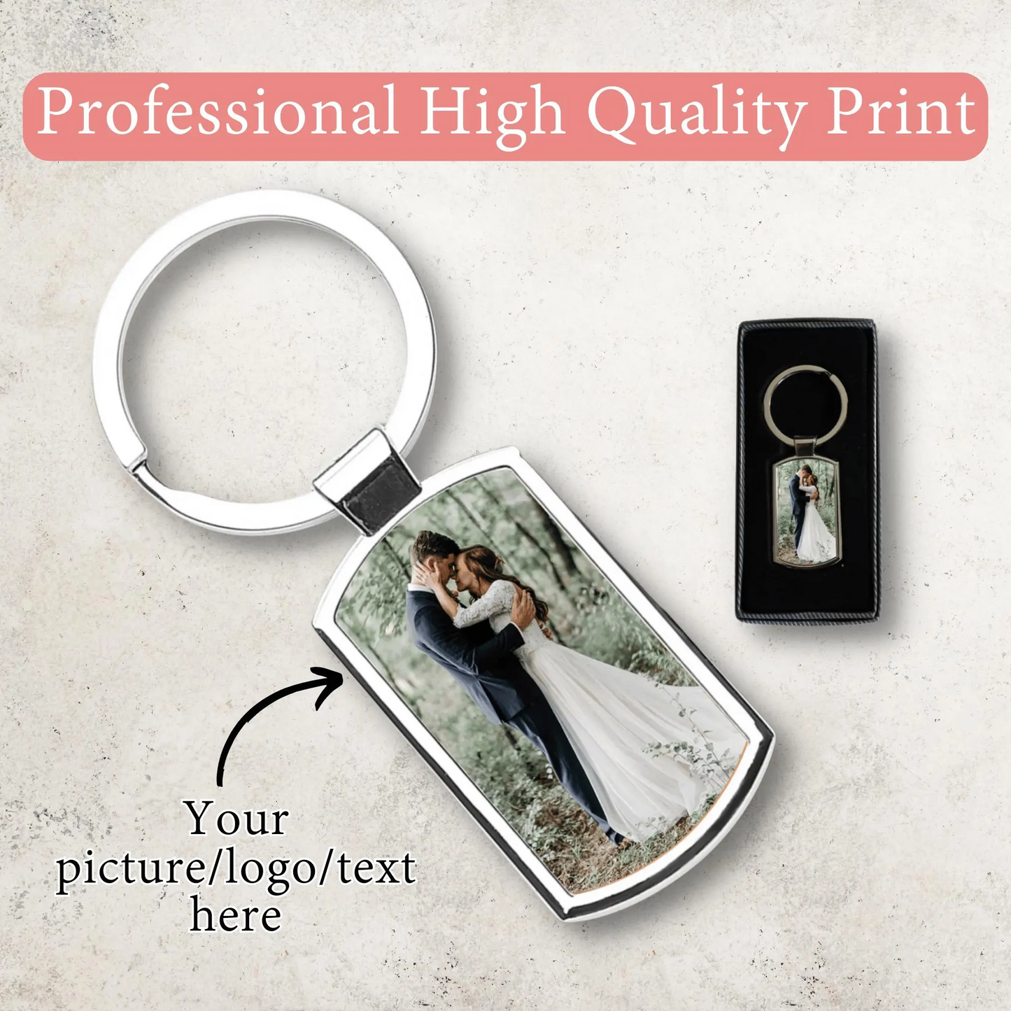 Personalised Photo Keyring With Free Box