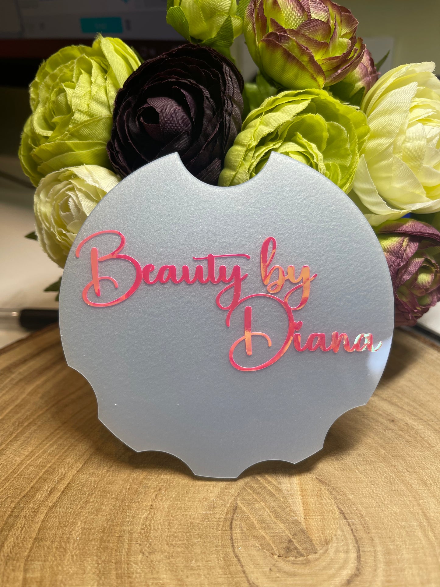 Personalised Nailfie Disc in Pink/Silver and Blue/Silver