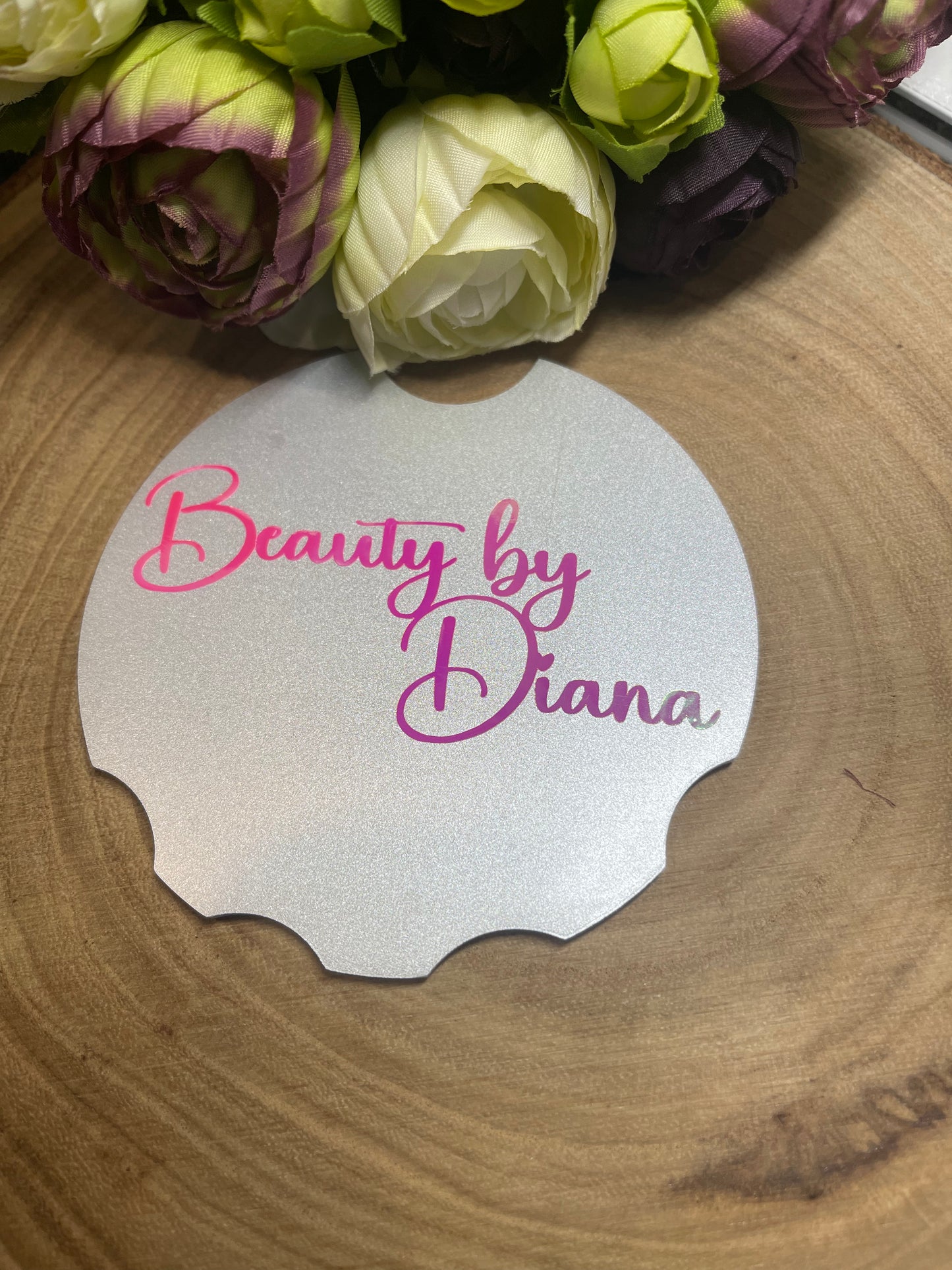 Personalised Nailfie Disc in Pink/Silver and Blue/Silver