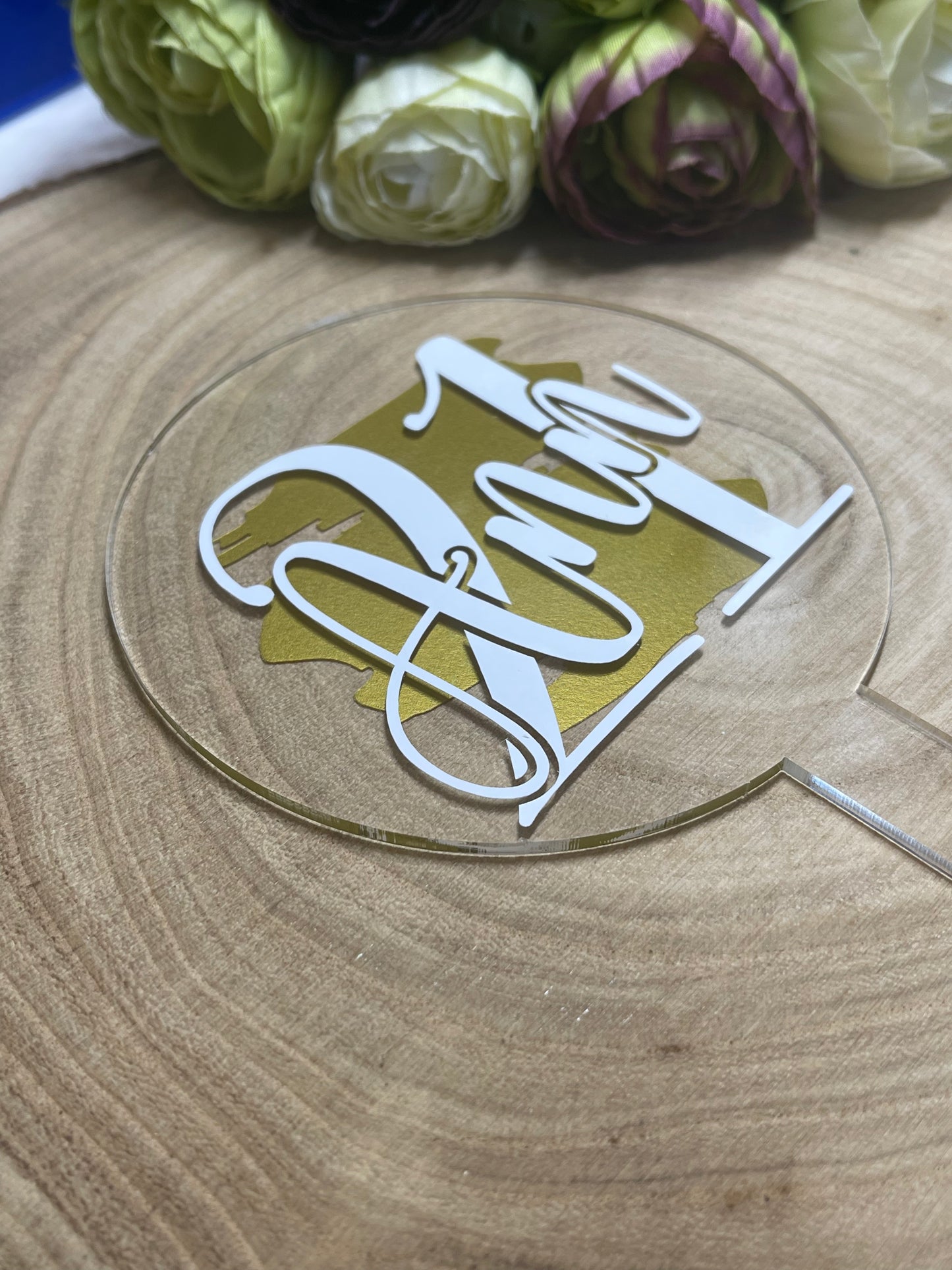 Personalised Acrylic Cake Topper