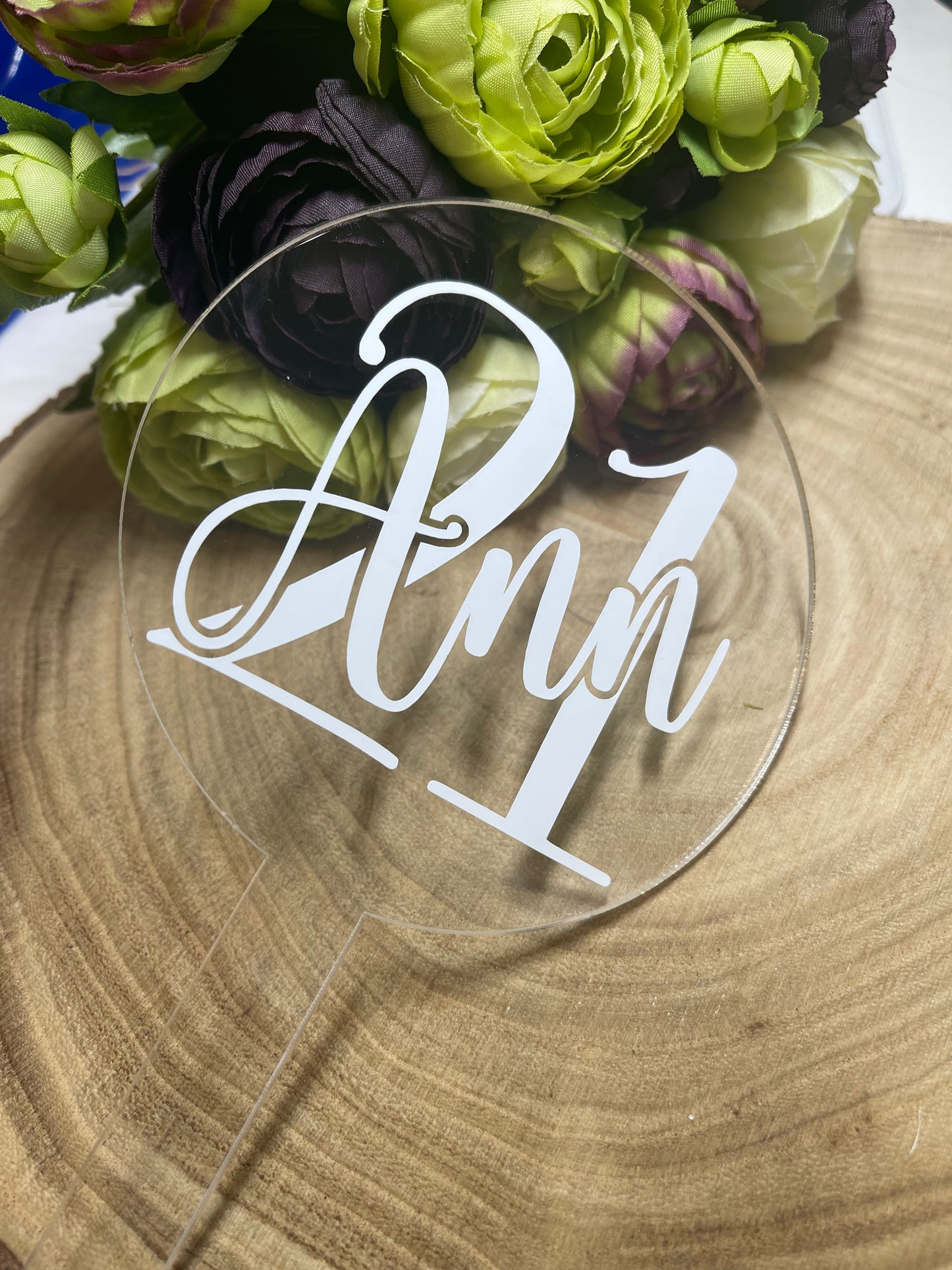 Personalised Acrylic Cake Topper