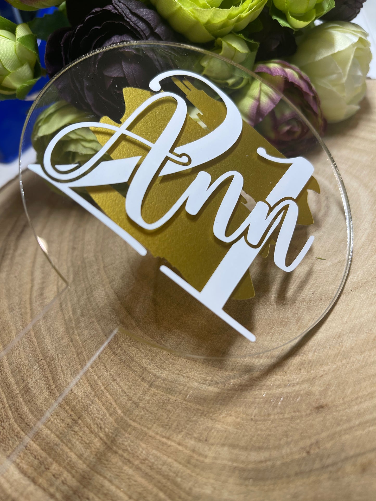Personalised Acrylic Cake Topper