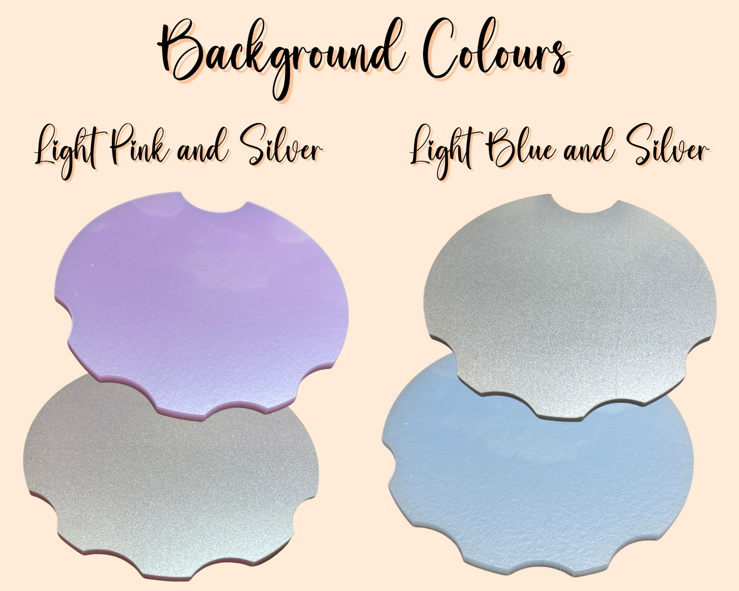 Personalised Nailfie Disc in Pink/Silver and Blue/Silver