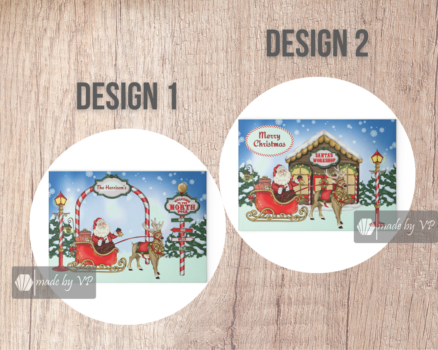 Personalised Christmas Cutting Board, Santa