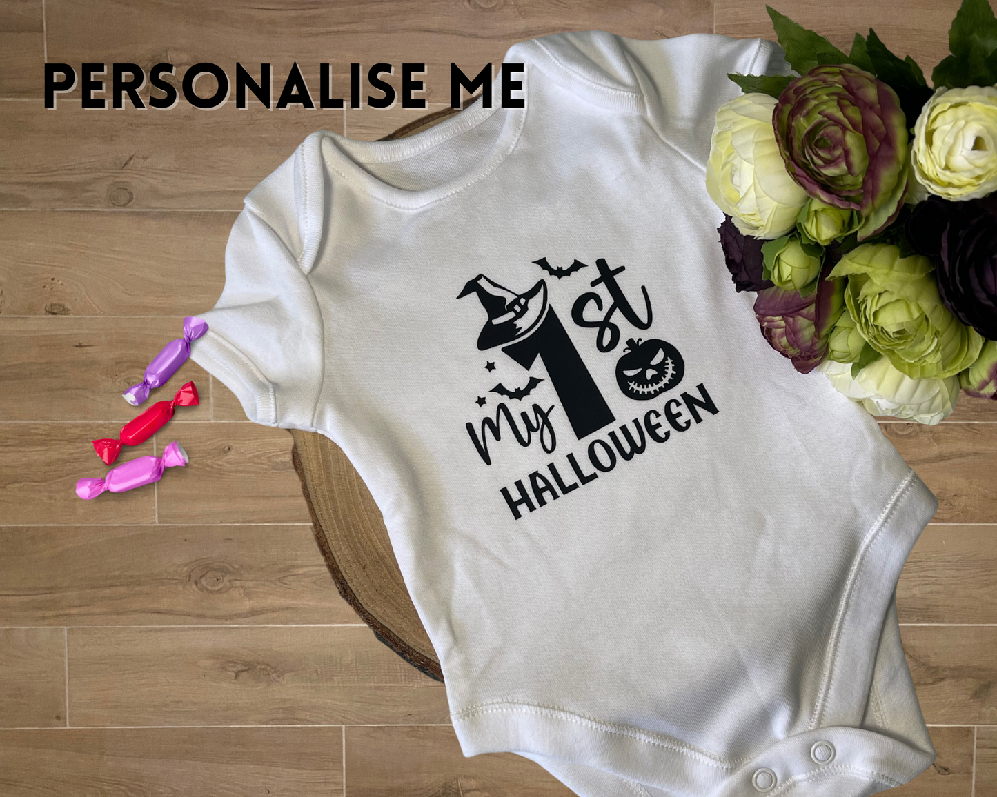 Personalised First Halloween Day Bodysuit