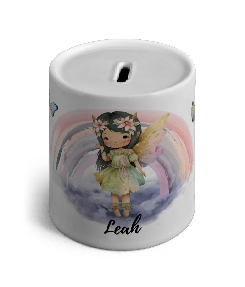 Personalised Ceramic Money Box Fairy