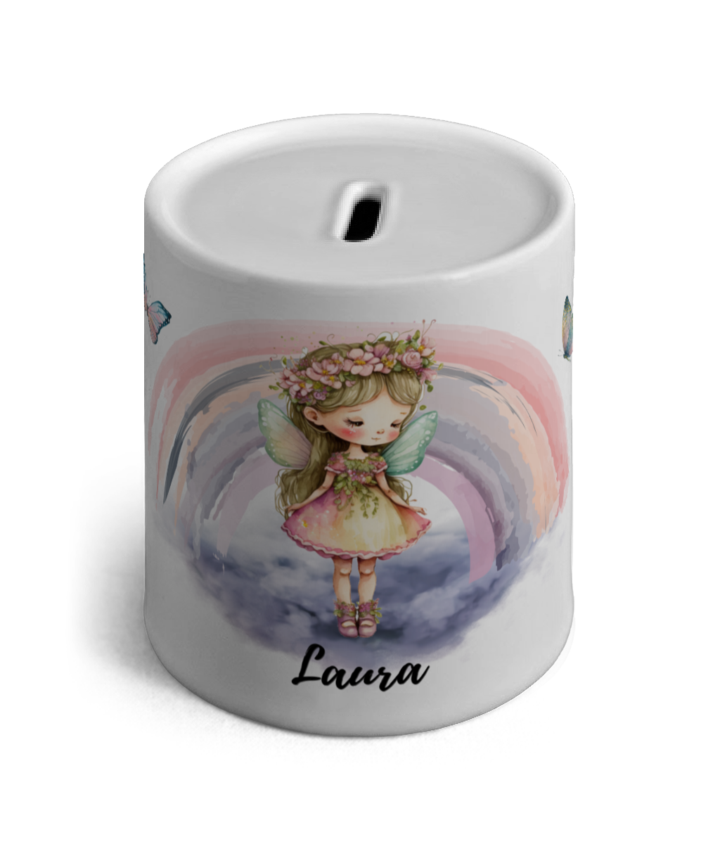 Personalised Ceramic Money Box Fairy