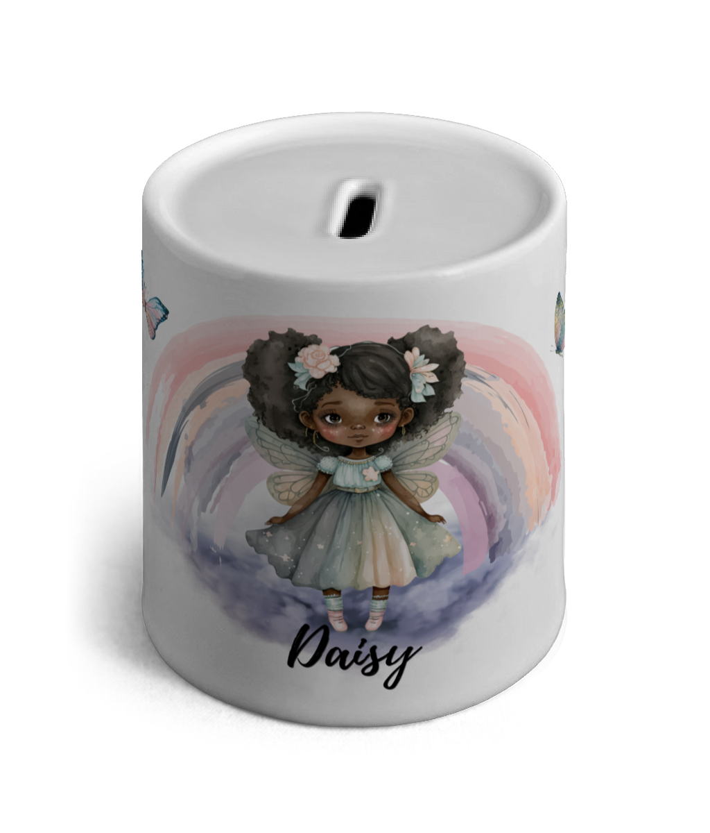 Personalised Ceramic Money Box Fairy