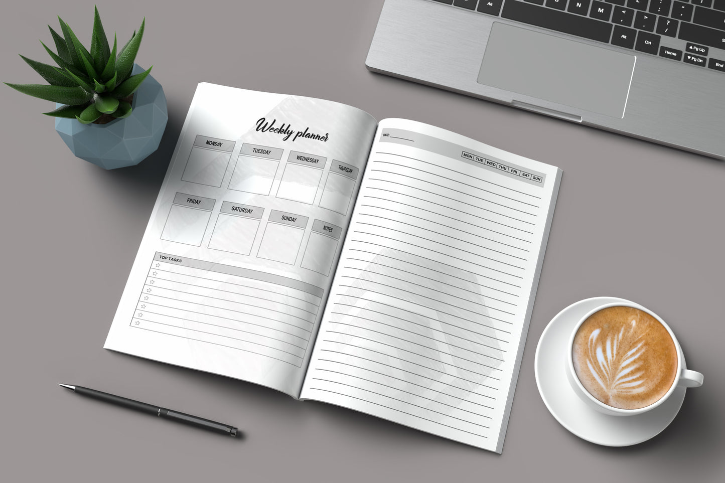Crypto HEX Notebook and Weekly Planner, Mine Your Own Business Journal