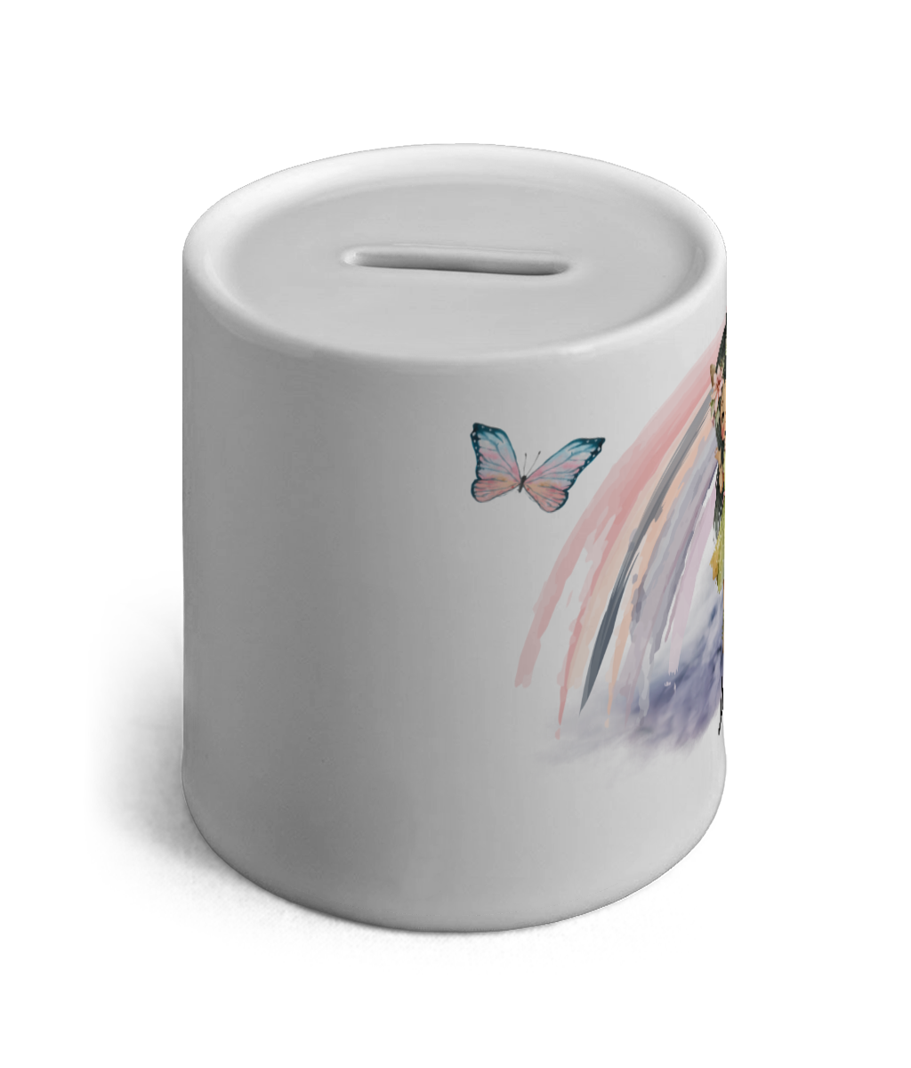 Personalised Ceramic Money Box Fairy