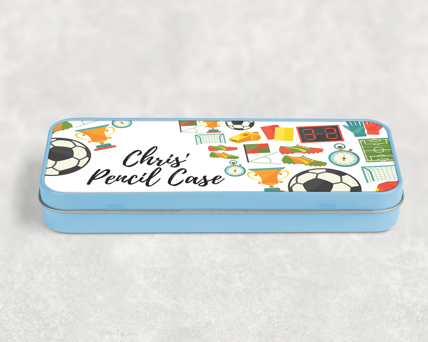 Personalised Pencil Case Tin Football