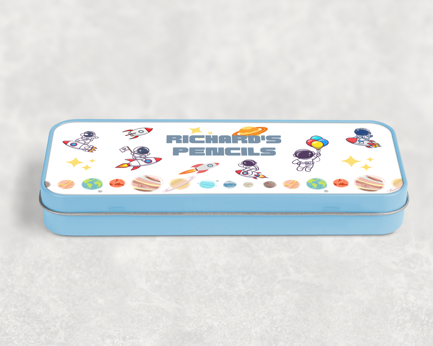 Personalised Pencil Case Tin Astronaut