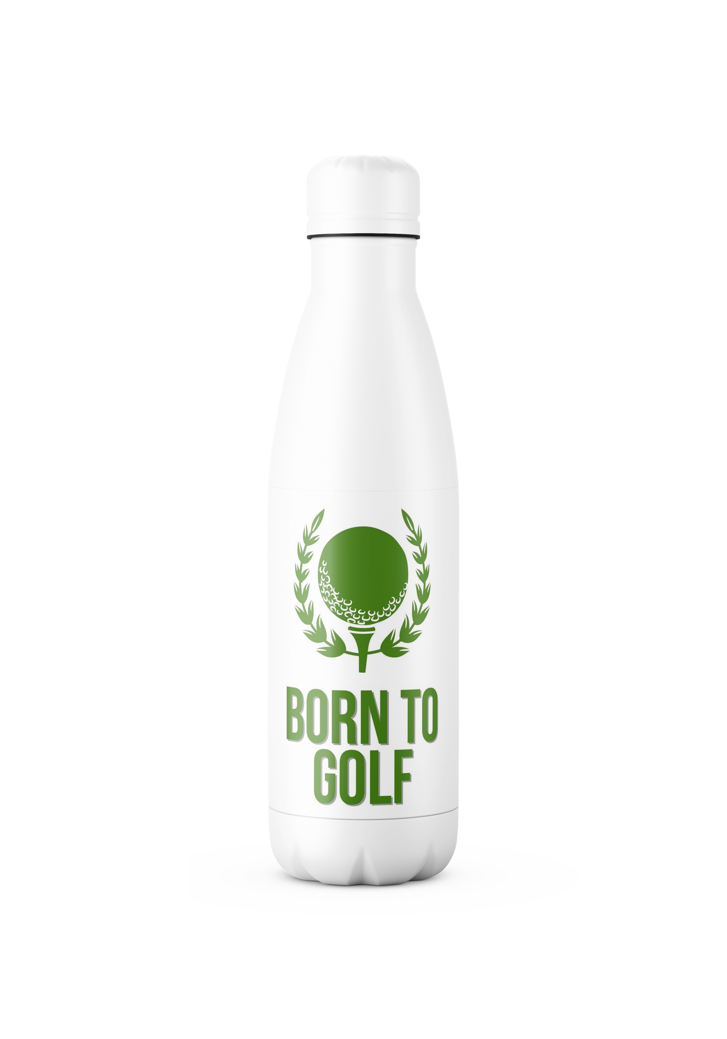 Personalised Water Bottle Golf Green Text