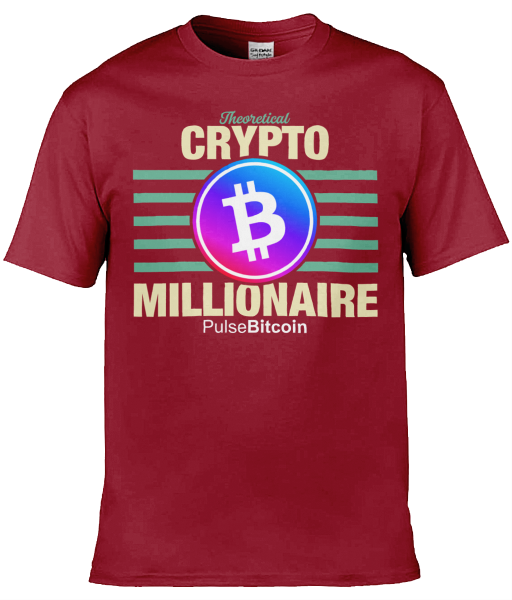 Theoretical Crypto Millionaire T-shirt, PulseBitcoin Unisex T-shirt